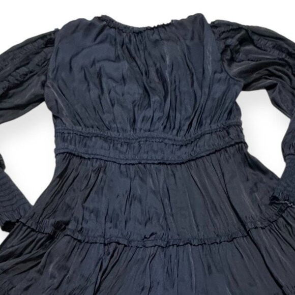 Ulla Johnson Gemma Plissé Mini Dress Midnight,  Size 8 NWT $575 - Picture 11 of 16
